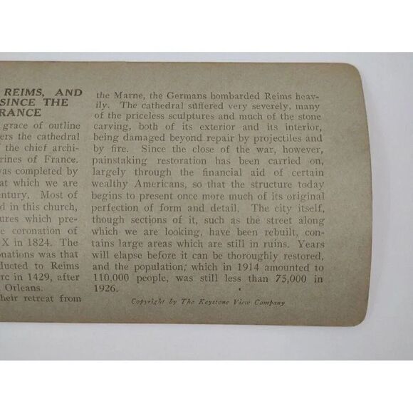 Restored Cathedral - Reims, France - KEYSTONE VIEW CO - STEREOVIEW - Picture 6 of 10